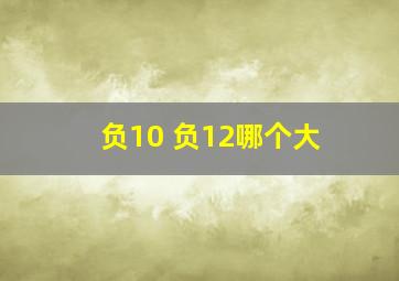 负10 负12哪个大